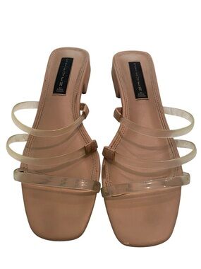 STEVEN BY STEVE MADDEN CLEAR STRAPPY SANDALS SIZE 8.5